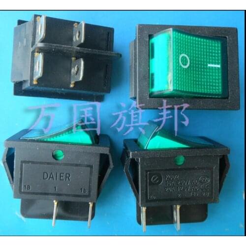 16A 250V 31*25.5mm 4P rockey switch / Ship switch with green light