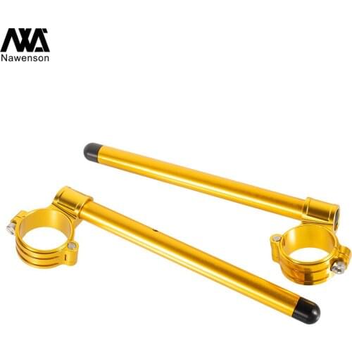 2 pieces CNC Aluminum Motorcycle Handlebar 52mm Clip-on 7/8" 22mm Detachable Tubes For GSXR1100 1991-1994 For Thruxton 2017-2019