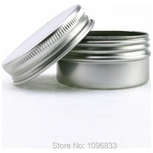 30G Aluminum Metal Jar Screw Lid, Cosmetics Cream Packaging Box, Ointment Balm Metal Container Dimention 47x24MM, 100pcs/Lot