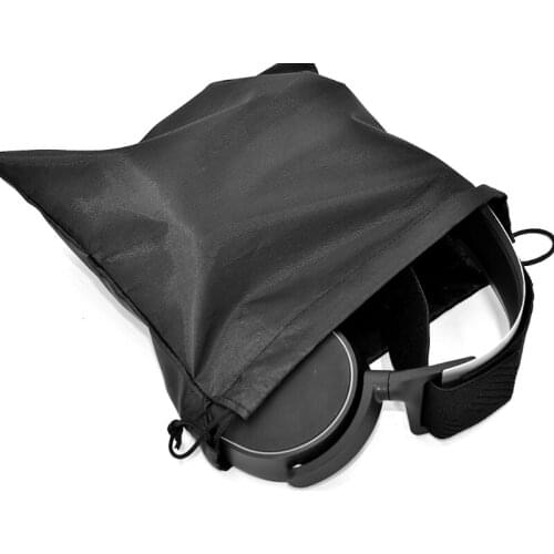 448F Black Bag Protective Cover Earphones Waterproof Drawstring Bag Big Size Unversal Drawstring Bags Protective Carry Case
