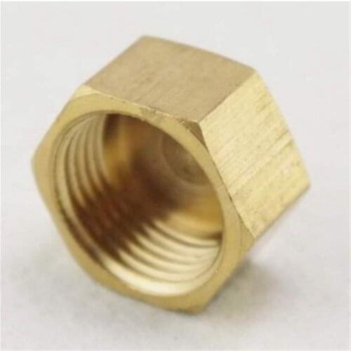 5 PCS 1/2" Female Threaded Pipe Hex Head Brass Plug Pipe Cap Cover Fittings