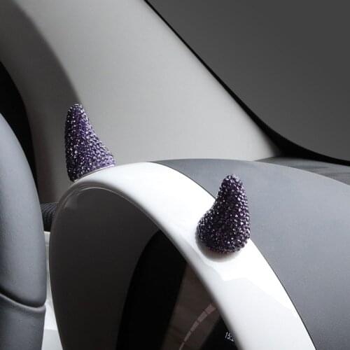 Car dashboard steering wheel air outlet devil horn drill sticker For Mercedes-Benz smart 450 451 453 fortwo forfour interior