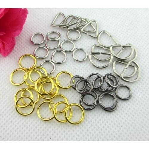 Free shipping 50pcs/lot Pyrrha zipper head accessory silver gun metal pieces of metal circle D form a triangle breadwinners hand