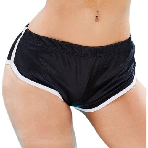 Low Waist Shiny Beachwear Hot Sexy High Cut Booty Gym Shorts Running Micro Mini Short Clubwear Bermuda Athletic Fitness Shorts