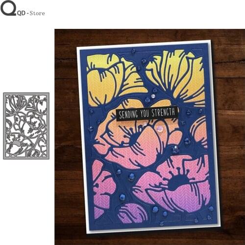 Flower Background Frame Metal Cutting Dies for Scrapbooking New 2021 DIY Craft Dies Metal Die Cuts New Stamps and Dies Wholesale