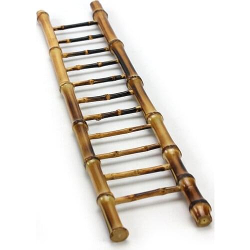 Tea Cup Holder Bamboo Cup Drying Rack Cup Storage Rack For Teacup Bamboo Tea Cup Shelf Dry Step Ladder Shape Teahouse Decoration