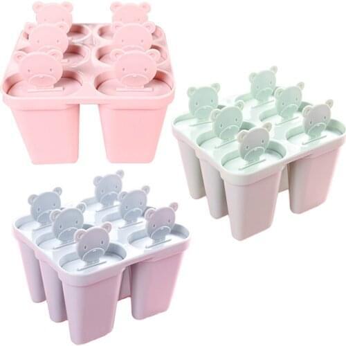 6Pcs/Set Cell Ice Cream Pop DIY Frozen Mold Useful Kitchen Ice Cream Tool Popsicle Maker Lolly Mould Tray Pan For 2019