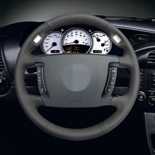 Black Artificial Leather Car Steering Wheel Cover for BMW E65 E66 2001- 2008 (4-Spoke)