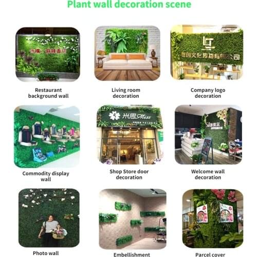Simulated Plant Wall Plastic Fake Lawn Living Room Outdoor Artificial Landscape Greening Home Decore Fake Greenery Office Decor