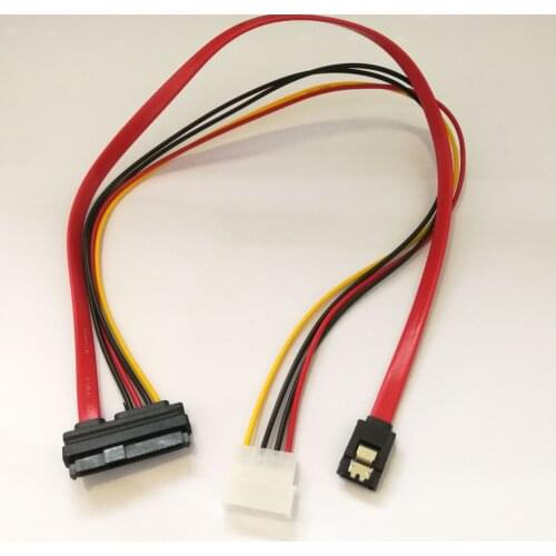 SFF-8482 SAS 29P 29pin to SATA with IED 4pin Power supply cord Server Hard disk data cable