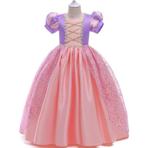 Girls Princess Costume Kids Halloween Christmas Party Cosplay Dress Children Ballgown Long Pageant Party 2021 Princess Dress