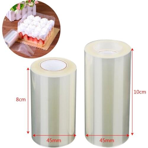 8/10cm*10m Transparent Clear Mousse Surrounding Edge Wrapping Tape Baking Cake Dessert Collar DIY Cake Decorating Tools