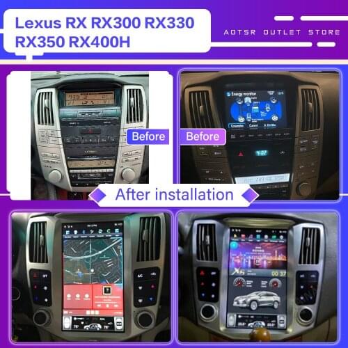For Lexus RX RX300 RX330 RX350 RX400H Android Radio tape recorder 2004 - 2007 Car Multimedia Player Stereo head unit Tesla Navi