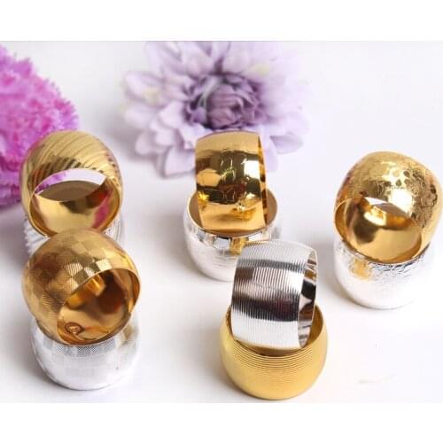 10pcs Fashion napkin ring stainless steel napkin ring model between napkin buckle cloth ring simple modern western napkin ring