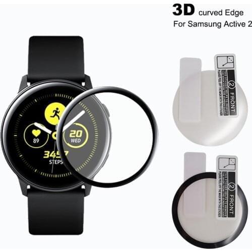Soft Hydrogel Screen Protectors Film For Samsung Galaxy Watch Active 2 40mm 44mm Curved Edge Protective Scratch Resistant