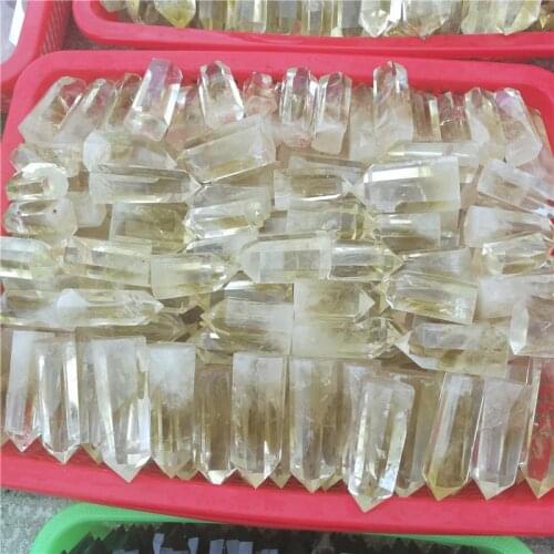 NATURAL RAINBOW CITRINE QUARTZ CRYSTAL POINTS HEALING Wholesales Price