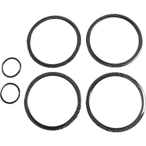 NEW-Car Carbon Fiber Sticker Door Speaker Ring Trim Sticker for Toyota RAV4 2006-2012 Accessories