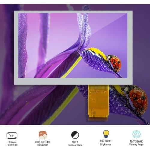 Original Innolux G080Y1-T01 8 Inch TFT LCD Resolution 800 * 480 Display Module For Industry CNC Machine Tools Monitor