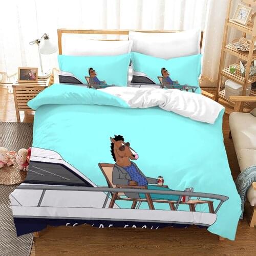 Autumn And Winter Cartoon Horse Pattern Digital Printing Duvet Cover For Boys And Girls Single Bed Double Bed Set Bedding