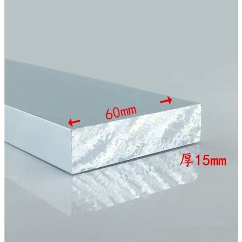 Aluminium alloy plate 15mmx60mm article aluminum 6063-T5 oxidation width 60mm thickness 15mm length 100mm 1pcs