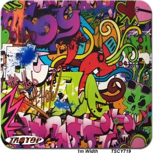 Film Hydrographic Films 1m TSYA719 10Sq Car Sticker Skull Hydro Printing Film Water Transfer Printing Film