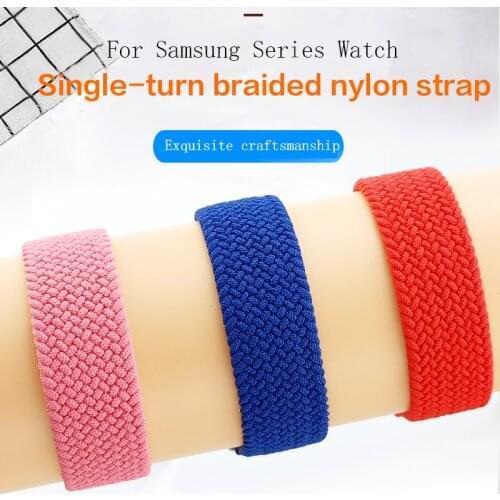 Braided Solo Loop Band for Samsung Galaxy watch 3 41/45mm bracelet for Samsung Gear S3 46mm/42mm/active 2