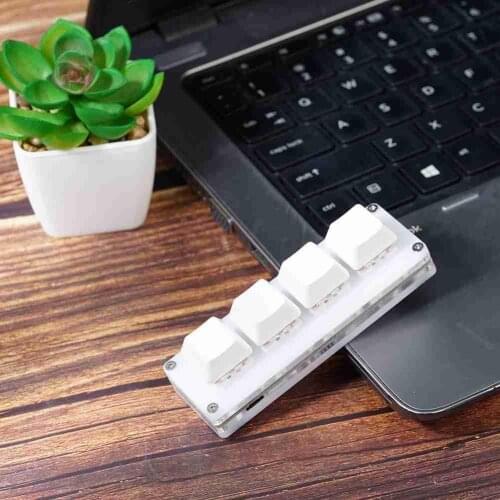 Portable And Durable 4-Key USB Mini Mechanical Keyboard Custom Shortcut Macro Programmable Keypad Computer General Peripherals