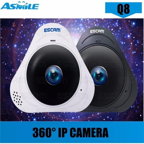 Q8 HD 960P 1.3MP 360 Degree Panoramic Monitor Fisheye WIFI IR Infrared Camera VR Camera With Two Way Audio/Motion Detector