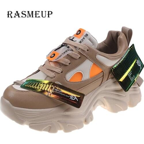 RASMEUP Hip Hop Street Style Women Platform Sneakers 2021 Summer Fashion Women Chunky Shoes Ladies Trainers Footwear