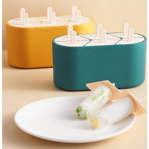 Creative DIY Ice Cream Mold Summer Homemade Popsicle Household 6-Cell Detachable Ice Mold Dessert Tools
