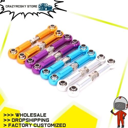 2PCS Steel Steering Tie-Rod Servo Link For Rc Hobby Car 1/16 HSP Monster Truck&Short Course Big Foot 86009 94186 94286 Toy Parts