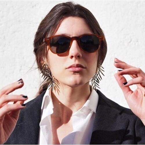 AOZE Brand Design Round Polarized Sunglasses Men Women Driver Shades Male Vintage Sun Glasses Men Spuare Mirror UV400 OculoS