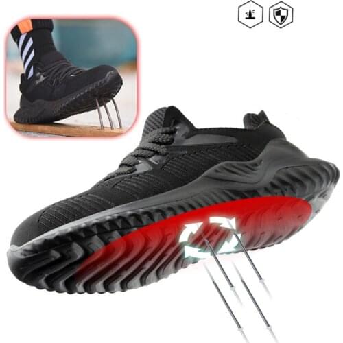 Unisex Ultralight Safety Shoes Men Breathable Work Shoes Anti-slip Puncture Proof Steel Toe Shoes Safety Boots Chaussure Homme