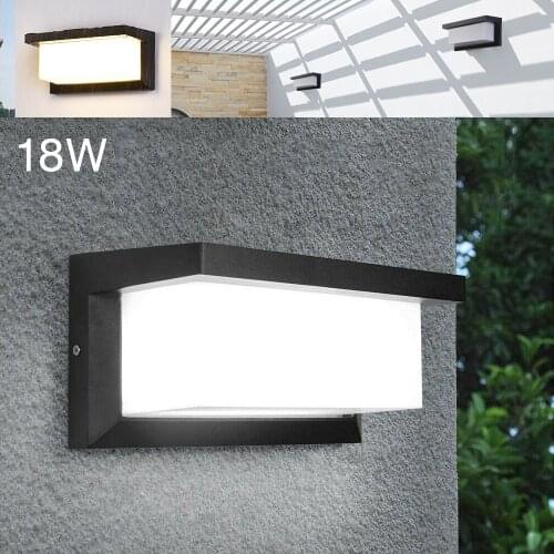 Light Control Motion Sensor Outdoor Wall 18W Outdoor Garden Motion Sensor Wall Light Modern garden Lamp Park Landscape Lighting