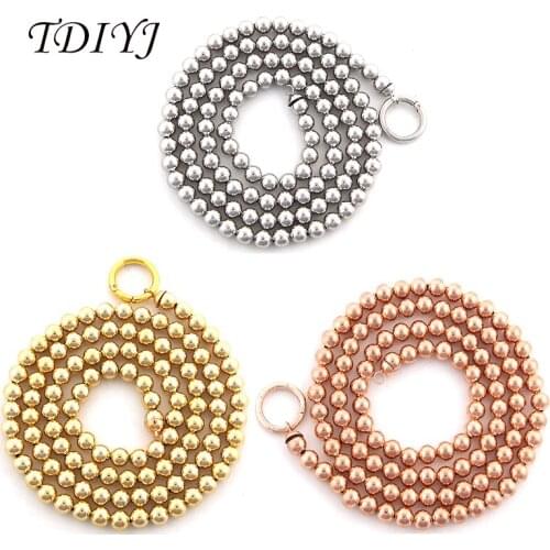 TDIYJ 6MM Thickness Ball Chain 70CM for My Coin Pendant Necklace Bead Chain as Women Gifts 12Pcs