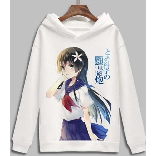 A Certain Scientific Railgun Cosplay Hoodie Misaka Mikoto Print Fleece Sweatshirt Hoodies Pullover Harajuku Top Clothes Costume