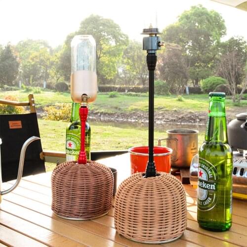 Camping Gas Rod Extender Lantern Air Extension Pole Blow Torch Portable Outdoor Stove Gas Tank Converter Rod for Hiking Picnic