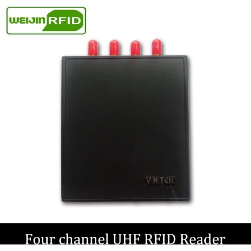 UHF RFID Reader fixed 915MHz 4 antenna port VIKITEK VFR4 High performance reader for warehouse and logistic and production line