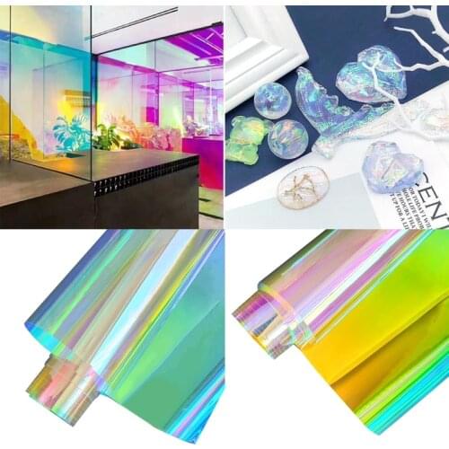 30x100cm Aurora AB Effect Reflective Mirror Paper DIY Epoxy Resin Mold Findings Fillings Jewelry Making Tools