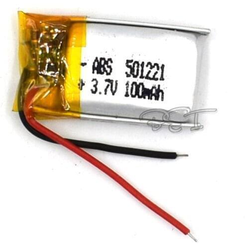 3.7V 501221 with protective plate 100mAh Rechargeable polymer lithium battery For PSP navigation Ebook core Li-ion Cell