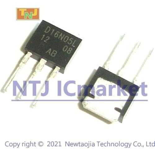 5 PCS RFD16N05L TO-251 D16N05L 16N05L 16N05 16A 50V 0.047Ohm N-Channel Power MOSFETs Transistor