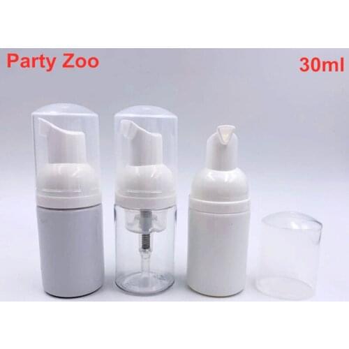 600 X 30ml/1oz White & Clear Empty Foam Pump Bottle, Plastic PET Foaming Pump Bottle For Cosmetic Use Foam Packaging Container