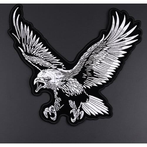 Large eagle embroidery patches cowboy motorcycle coat motorcycle rock DIY decoration badge high quality sticker iron on clothes