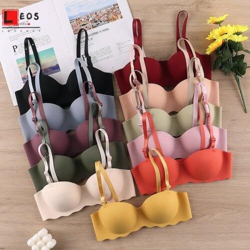 Sexy Bras Push Up Seamless Underwear for Women Solid Color Wireless Lingerie One-pieces Gather Thin Teens Girls Brassiere Top