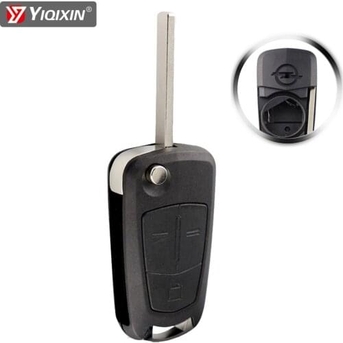 YIQIXIN 10PCS Flip Remote Folding Car Key Case 3 Button For Vauxhall Opel Astra H Zafira B Corsa D Vectra C Vectra Signum LOGO