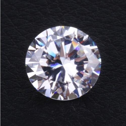 1pc Free Shipping 8 Hearts And 8 Arrows 5A (6.5-12mm) Round European Star Cut White Cubic Zirconia For Jewellery Making