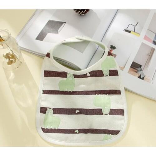Baby Feeding Accessories Kids Bibs Extra Soft Natural Baby Bib Cute Animal Fruit Fit 0-3 Years Old Infant Burp Feeding