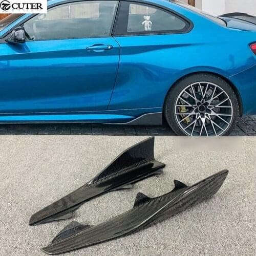 F87 M2 Carbon Fiber FRP side skirts Rear Aprons Side Splitter For BMW F87 M2 MP style car body kit 2016