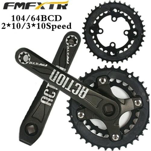 FMFXTR Bike Crankset 170mm Square Hole Crank 24/26/32/38/42T Chainring 2*10S 3*10S Mountain Bike Crankset MTB Crank Set