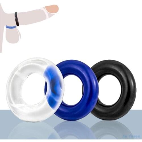 3 Pieces/set Of Silicone Penis Ring Mens Delayed Ejaculation Control Cock Lock Reusable Elastic Ring Sex Toys Adult Products 18